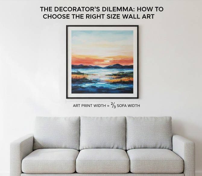The Decorators Dilemma Solved How to Choose the Right Size Wall Art for Any Room