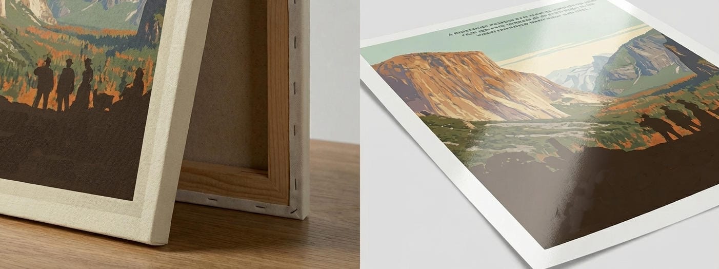 wpa vintage retro glicee canvas satin poster print